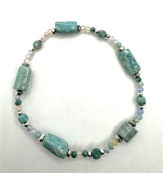 Bracciale Domar Donna Bracciali pietre naturali in Lega metallica Amazzonite BRLE-23-280 - BRLE-23-280